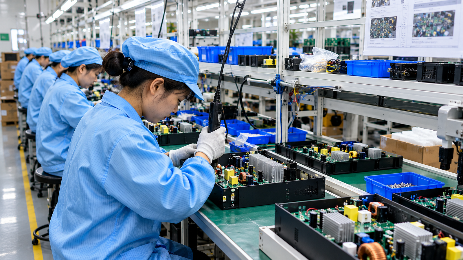 PCB Assembly process illustration